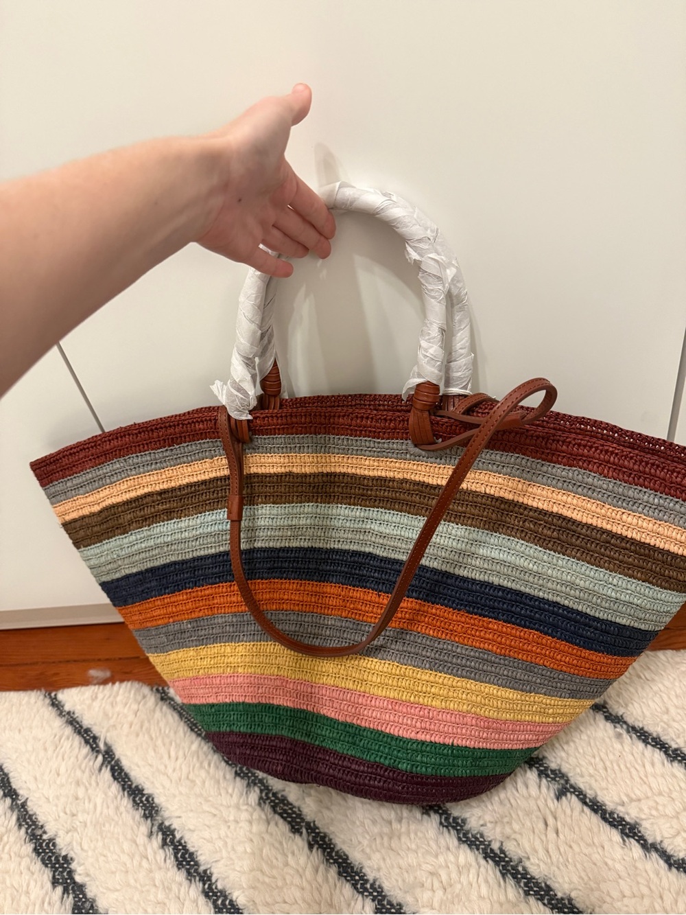 NWT Sezane Justine Maxi Basket Bag - Picture 4 of 7